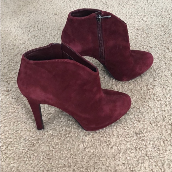 Jessica Simpson Shoes - EUC Jessica Simpson Red Suede Booties Jessica Simpson Shoes - EUC Jessica Simpson Red Suede Booties